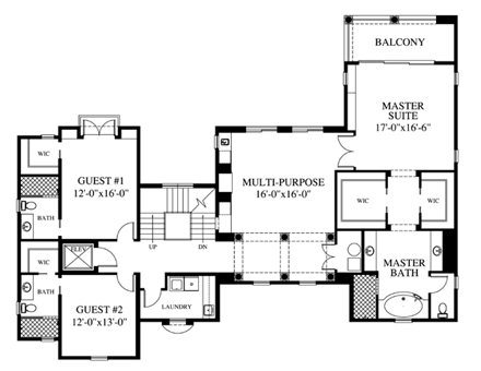 Coastal, Florida, Mediterranean House Plan 73604 with 3 Beds, 5 Baths, 2 Car Garage First Level Plan