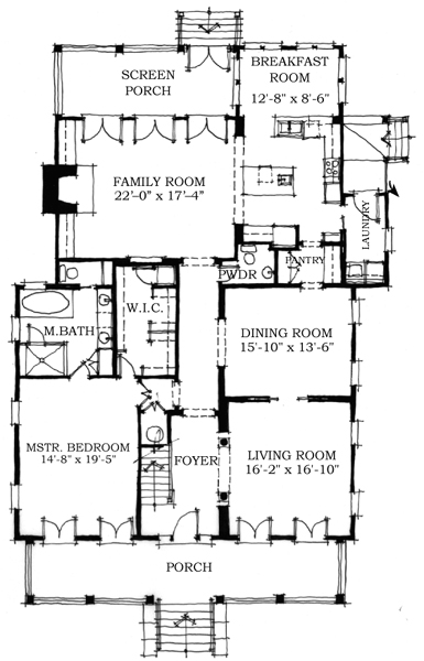 Historic, Plantation, Southern House Plan 73702 with 5 Beds, 5 Baths Level One
