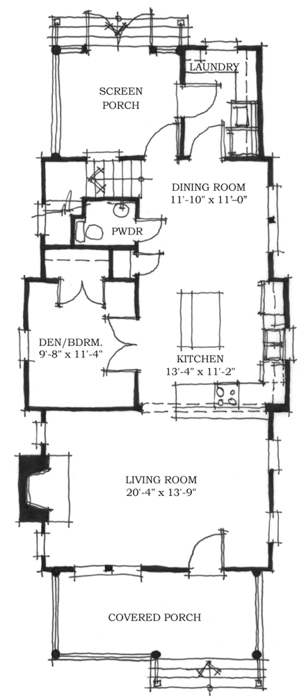 Historic, Southern House Plan 73707 with 3 Beds, 3 Baths First Level Plan