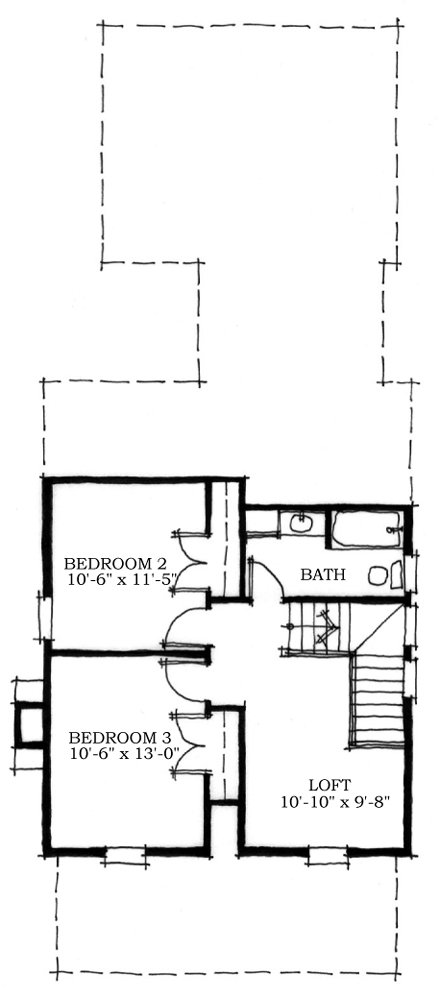 Historic, Southern House Plan 73708 with 3 Beds, 3 Baths Second Level Plan