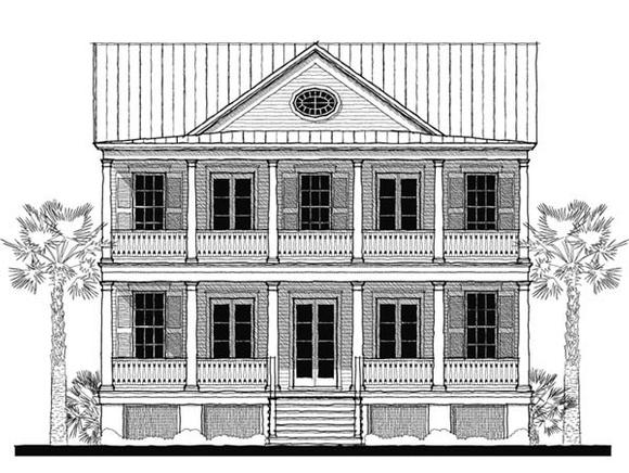 Historic, Southern House Plan 73718 with 4 Beds, 3 Baths Elevation