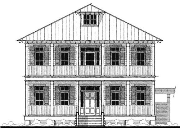 Historic, Southern House Plan 73723 with 3 Beds, 3 Baths Elevation