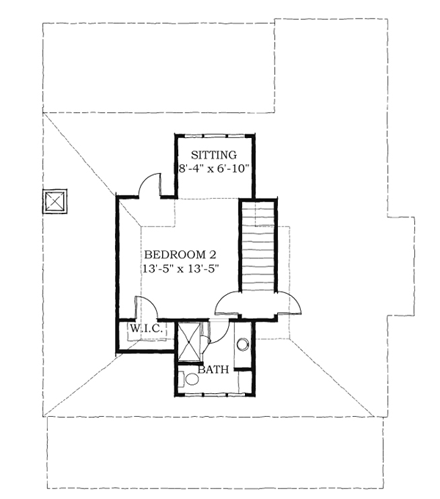 Historic, Southern House Plan 73731 with 3 Beds, 3 Baths Second Level Plan
