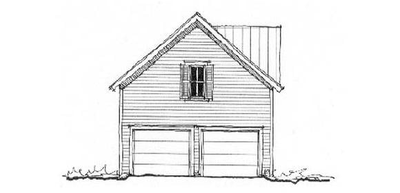 Historic 2 Car Garage Apartment Plan 73760 with 1 Beds, 1 Baths Elevation