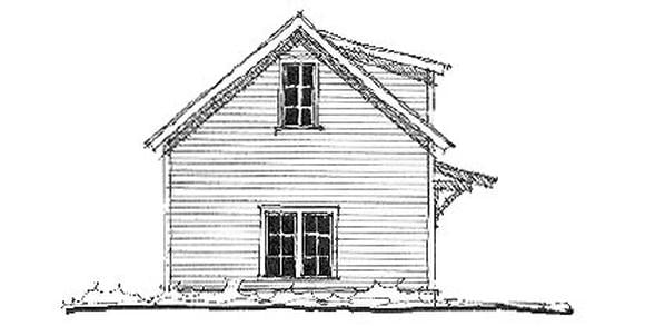 Historic 2 Car Garage Apartment Plan 73790 with 1 Beds, 1 Baths Elevation