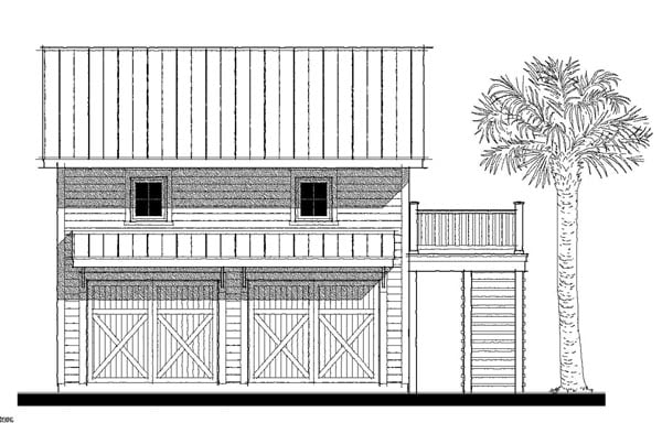 Historic 2 Car Garage Apartment Plan 73796 with 1 Beds, 1 Baths Elevation