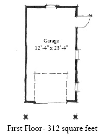 Historic 1 Car Garage Plan 73798 First Level Plan
