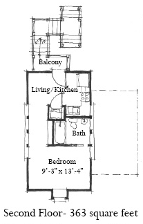 Historic 2 Car Garage Plan 73803 with 1 Beds, 1 Baths Second Level Plan
