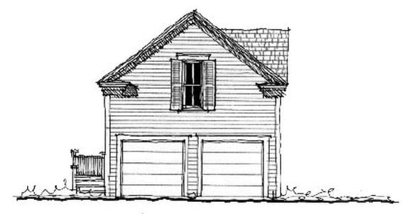 Historic 2 Car Garage Apartment Plan 73805 with 1 Beds, 1 Baths Elevation