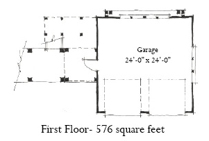 Historic 2 Car Garage Plan 73812 First Level Plan