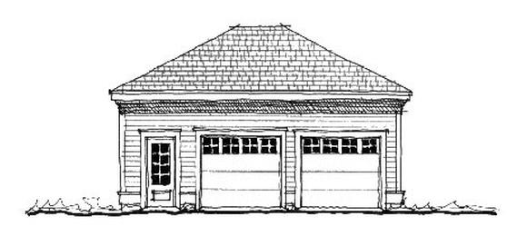 Historic 2 Car Garage Plan 73813 Elevation