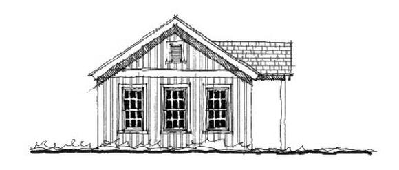 Historic House Plan 73816 with 1 Beds, 1 Baths Elevation