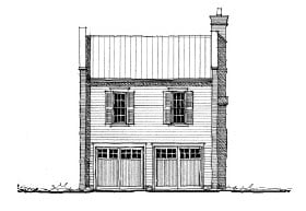 Historic Garage-Living Plan 73818 with 1 Beds, 1 Baths, 3 Car Garage Elevation