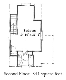 Historic House Plan 73819 with 2 Beds, 2 Baths Level Two