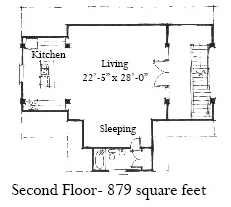 Historic 2 Car Garage Apartment Plan 73823 with 1 Beds, 1 Baths Level Two