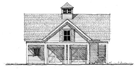 Historic 2 Car Garage Apartment Plan 73823 with 1 Beds, 1 Baths Elevation