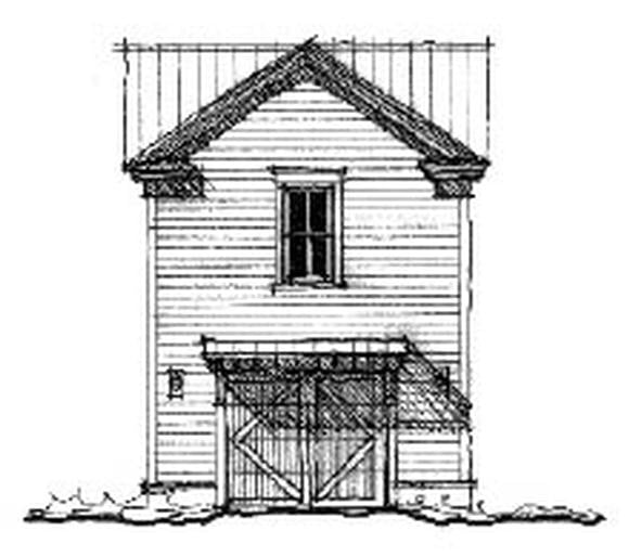 Historic 1 Car Garage Apartment Plan 73828 with 1 Beds, 1 Baths Elevation