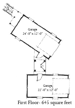 Historic 2 Car Garage Apartment Plan 73829 with 1 Beds, 1 Baths Level One