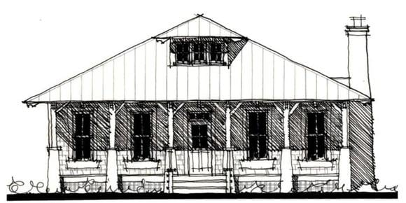 Country, Historic House Plan 73831 with 3 Beds, 2 Baths Elevation