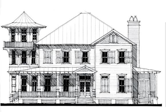Historic, Victorian House Plan 73837 with 2 Beds, 3 Baths Elevation