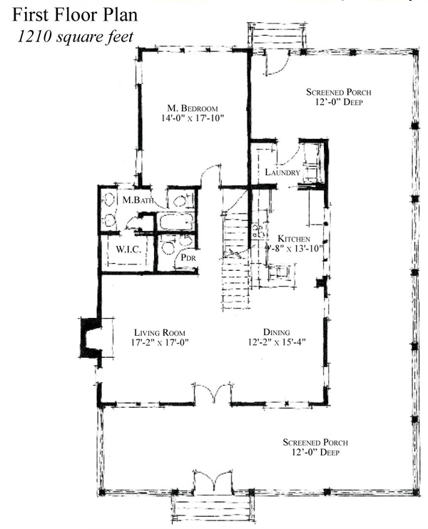 Country, Historic House Plan 73838 with 3 Beds, 3 Baths Level One