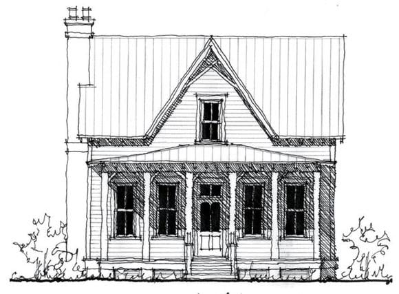 Country, Historic House Plan 73843 with 4 Beds, 4 Baths Elevation