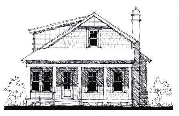 Country, Historic House Plan 73870 with 3 Beds, 4 Baths Elevation