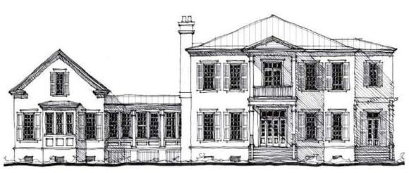 Country, Historic House Plan 73879 with 4 Beds, 5 Baths Elevation