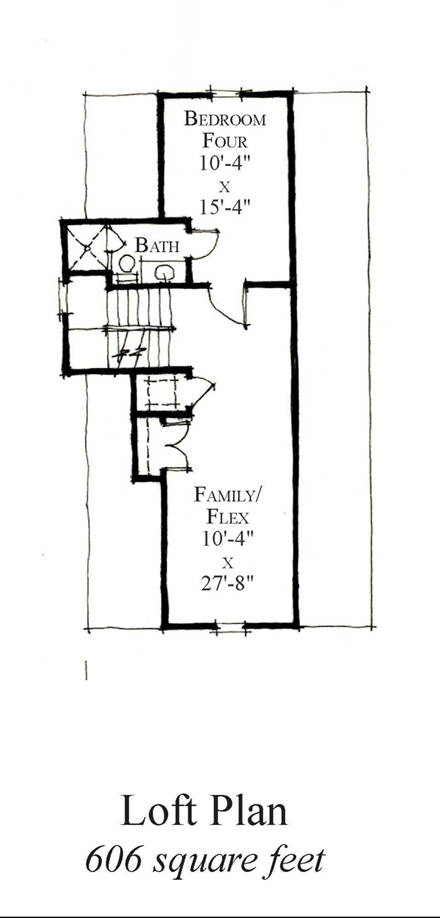 Country, Historic House Plan 73880 with 4 Beds, 4 Baths Third Level Plan