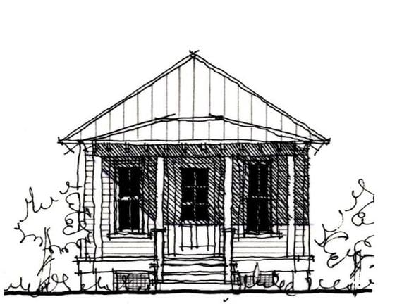 Country, Historic House Plan 73903 Elevation