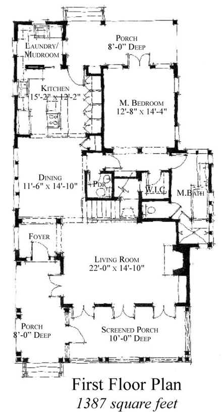 Country, Historic House Plan 73906 with 4 Beds, 5 Baths First Level Plan