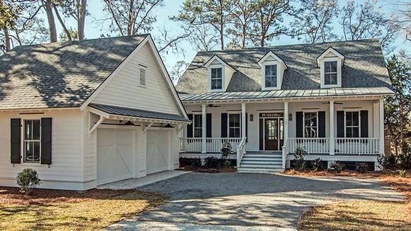 Cape Cod, Country, Southern House Plan 73933 with 3 Beds, 4 Baths Elevation