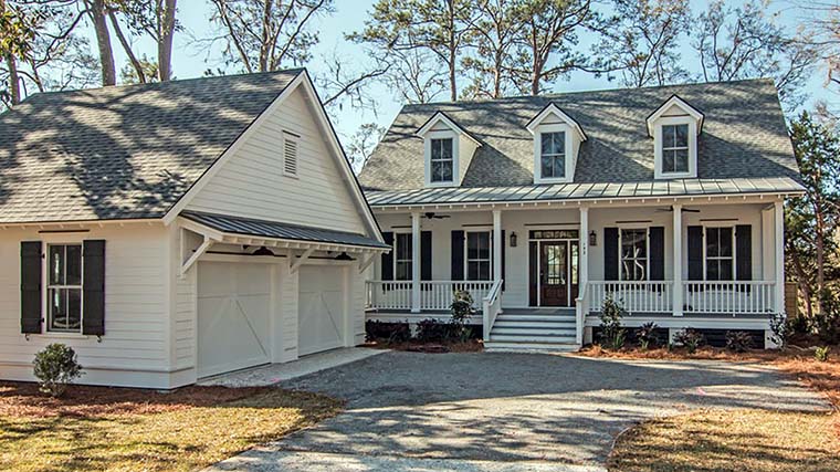 Cape Cod, Country, Southern House Plan 73933 with 3 Beds, 4 Baths Elevation