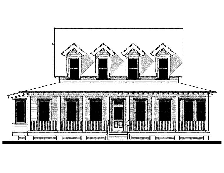 Country, Farmhouse, Southern Plan with 3343 Sq. Ft., 3 Bedrooms, 4 Bathrooms Picture 2