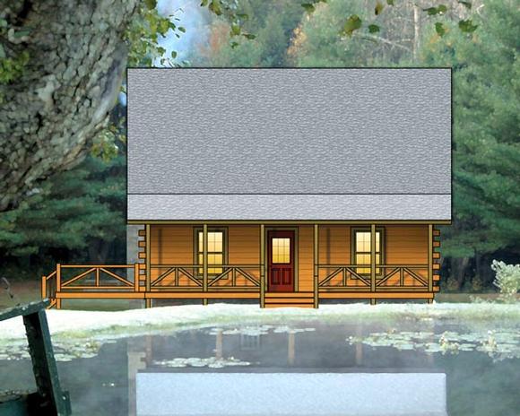 Log House Plan 74103 with 2 Beds, 2 Baths Elevation