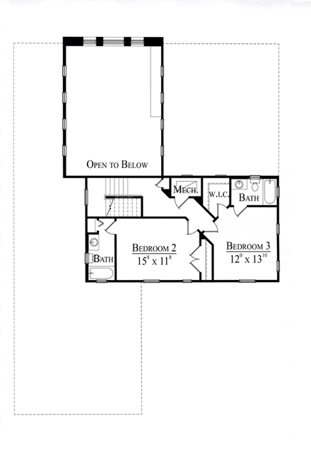 Mediterranean, Southwest House Plan 74227 with 3 Beds, 5 Baths, 2 Car Garage Second Level Plan