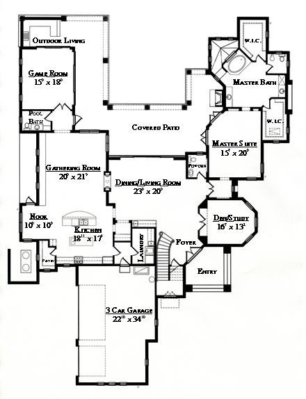 House Plan 74235 Mediterranean Style With 5220 Sq Ft 5 Bed 5