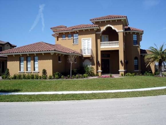 Italian, Mediterranean House Plan 74235 with 5 Beds, 7 Baths, 3 Car Garage Elevation