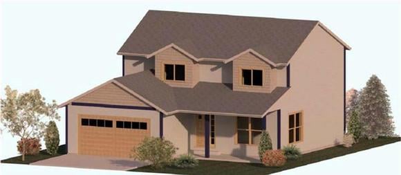 Cape Cod, Country, Farmhouse, Traditional House Plan 74315 with 3 Beds, 3 Baths, 2 Car Garage Elevation