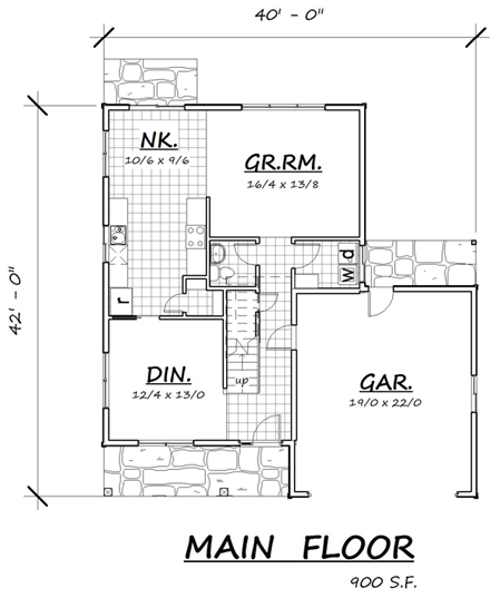Cape Cod, Country, Craftsman, Farmhouse, Traditional House Plan 74321 with 4 Beds, 3 Baths, 2 Car Garage First Level Plan