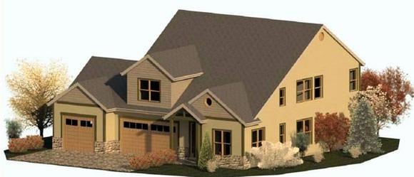 Country, Craftsman, Traditional House Plan 74340 with 3 Beds, 3 Baths, 3 Car Garage Elevation