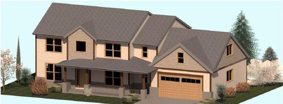 Colonial, Country, Farmhouse, Traditional House Plan 74342 with 3 Beds, 3 Baths, 2 Car Garage Elevation