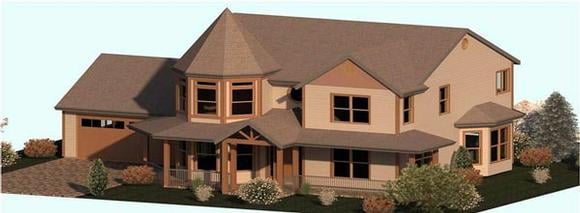 Country, Farmhouse, Victorian House Plan 74343 with 3 Beds, 3 Baths, 2 Car Garage Elevation