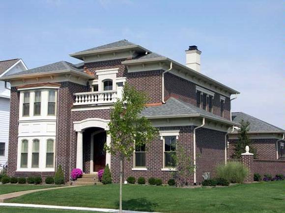 European House Plan 74401 with 4 Beds, 4 Baths, 3 Car Garage Elevation