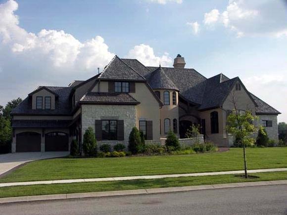 European House Plan 74403 with 4 Beds, 6 Baths, 4 Car Garage Elevation