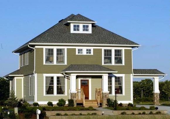 Craftsman House Plan 74419 with 5 Beds, 4 Baths, 2 Car Garage Elevation