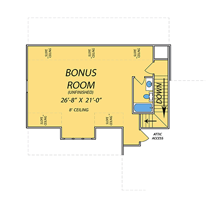 Craftsman, Farmhouse, Traditional House Plan 74636 with 3 Beds, 3 Baths, 2 Car Garage Second Level Plan