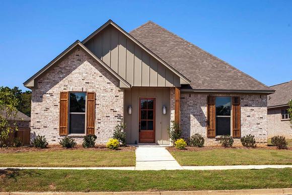 Craftsman, Narrow Lot, Traditional House Plan 74654 with 4 Beds, 3 Baths, 2 Car Garage Elevation