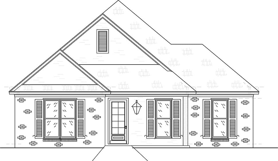 Craftsman, Traditional Plan with 2415 Sq. Ft., 3 Bedrooms, 3 Bathrooms, 2 Car Garage Picture 4