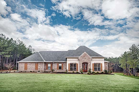 French Country, Traditional House Plan 74673 with 4 Beds, 3 Baths, 3 Car Garage Elevation